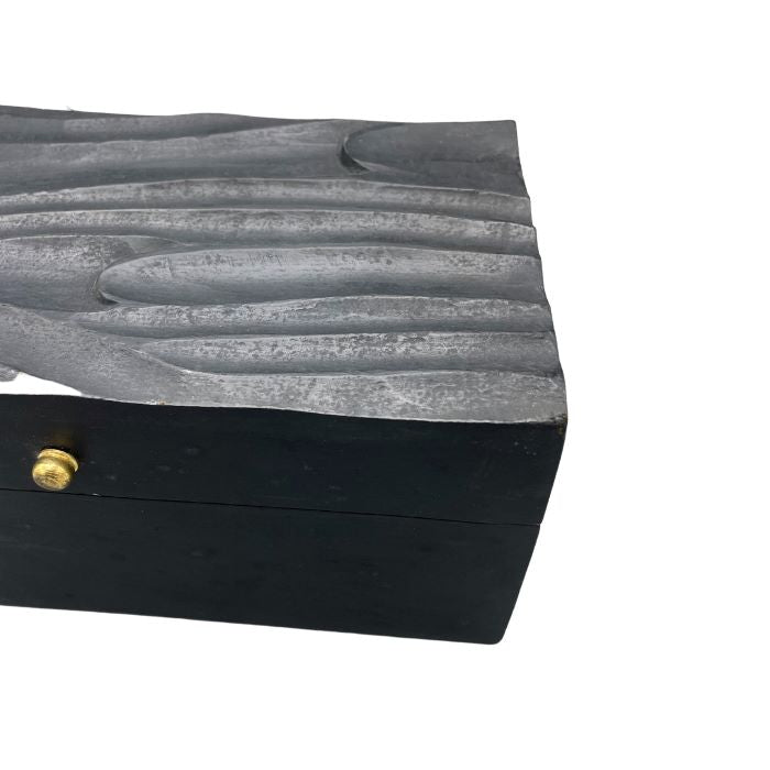 Wooden Antique Black Dunes Multi Purpose Storage Box 22cm