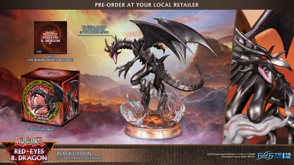 Yu-Gi-Oh! PVC Statue Red-Eyes B. Dragon Black Colour - 33 cm