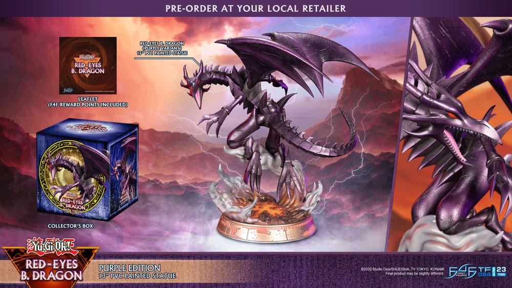 Yu-Gi-Oh! PVC Statue Red-Eyes B. Dragon Purple Colour - 33 cm