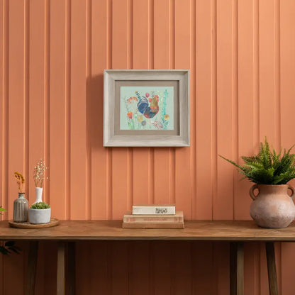 Tobias Framed Print Birch/Robins Egg - 46x46cm