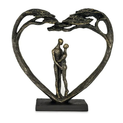 Standing Couple in Heart Tree - 30cm