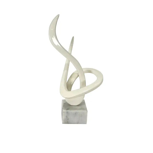 Atrium White Swirl Sculpture - 44.5cm