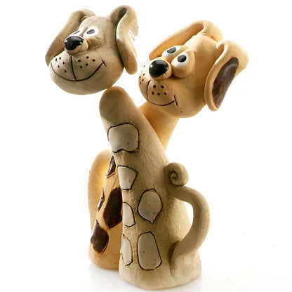 Magical Dog Pair Decorative Figurine - 5cm
