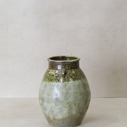 Vintage Glazed Yunnan Pot Forest Green - 24cm