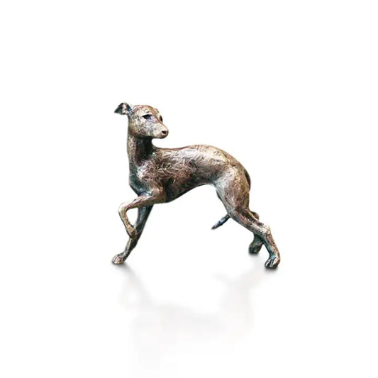 Butler & Peach Miniature Bronze Whippet - 3cm