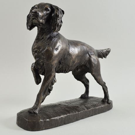 Springer Spaniel, Cold Cast Bronze Sculpture by David Geenty - 23cm