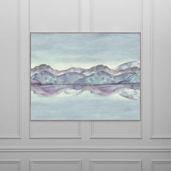 Dorian Wisteria Framed Canvas Stone - 141x112cm