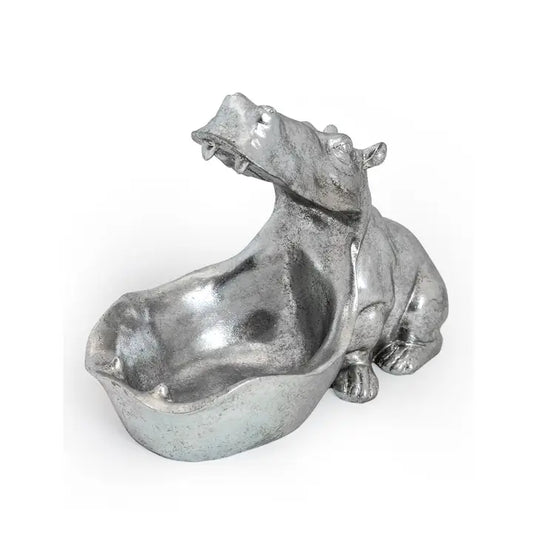 Silver Hungry Hippo Storage Bowl - 33cm