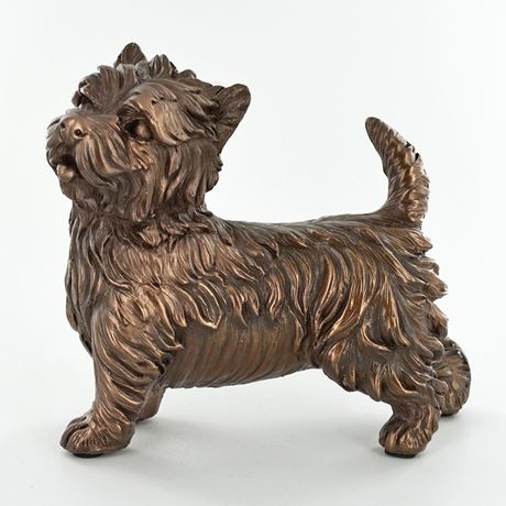 Standing West Highland Terrier, Cold Cast Bronze Sculpture - 14cm