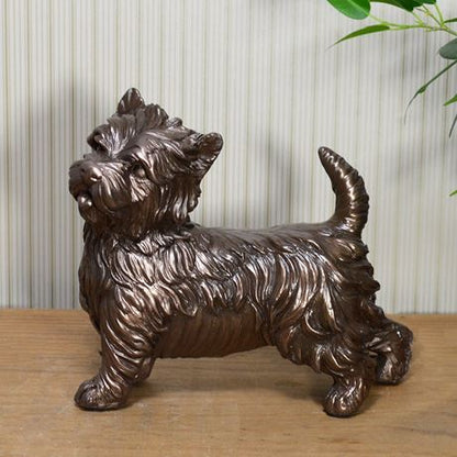 Standing West Highland Terrier, Cold Cast Bronze Sculpture - 14cm