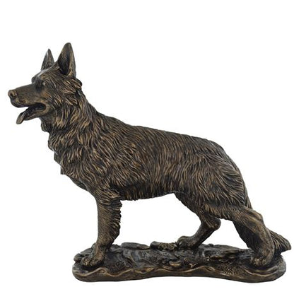 German Shepherd, Cold Cast Bronze Sculpture - 26cm