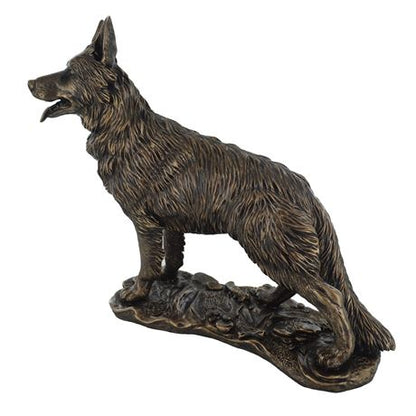 German Shepherd, Cold Cast Bronze Sculpture - 26cm