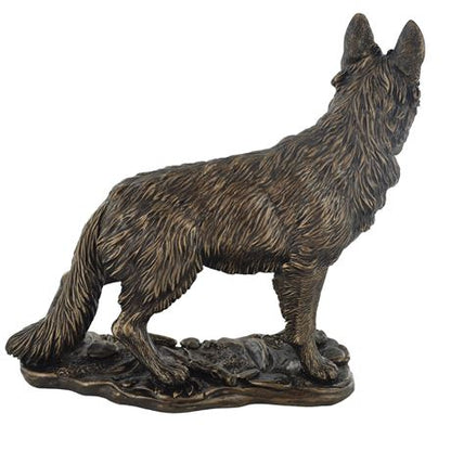 German Shepherd, Cold Cast Bronze Sculpture - 26cm