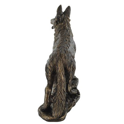German Shepherd, Cold Cast Bronze Sculpture - 26cm