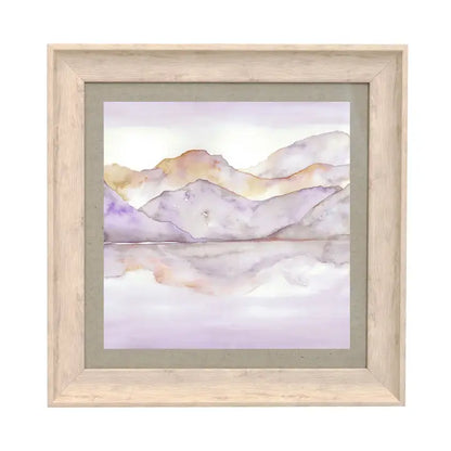 Dorian Mountains Framed Print Birch/Heather - 46x46cm