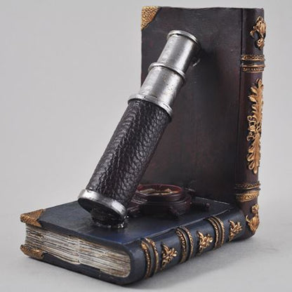Globe & Telescope Bookends - 16cm