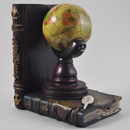 Globe & Telescope Bookends - 16cm