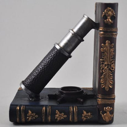 Globe & Telescope Bookends - 16cm