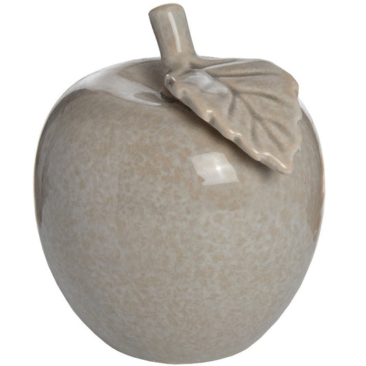 Crackled Grey Ceramic Apple - 14cm