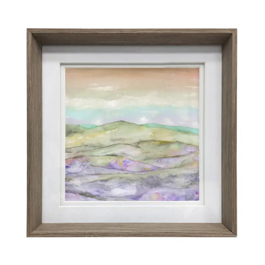 Alder Framed Print Nut/Meadow - 47x47cm