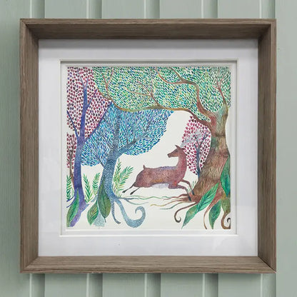 Willow Woods Framed Print Nut - 47x47cm