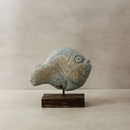 Stone Fish Sculpture - 26cm