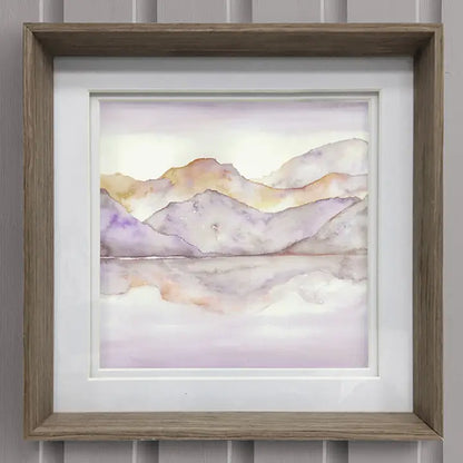 Dorian Mountains Framed Print Nut - 47x47cm