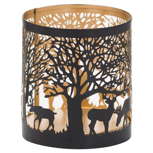 Stag In Forest Lantern/Candle Holder - 10cm