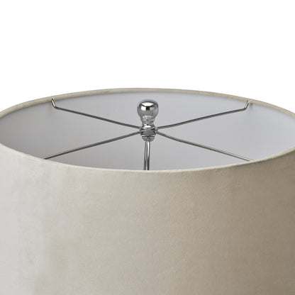 Metallic Glass Lamp W/ Velvet Shade - 80cm