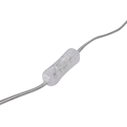 Metallic Glass Lamp W/ Velvet Shade - 80cm