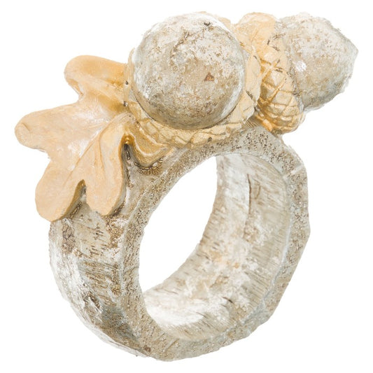 Gold Acorn Napkin Ring - 8cm