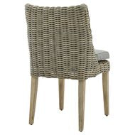 Beige Wicker Outdoor Round Dining Chair - 90cm
