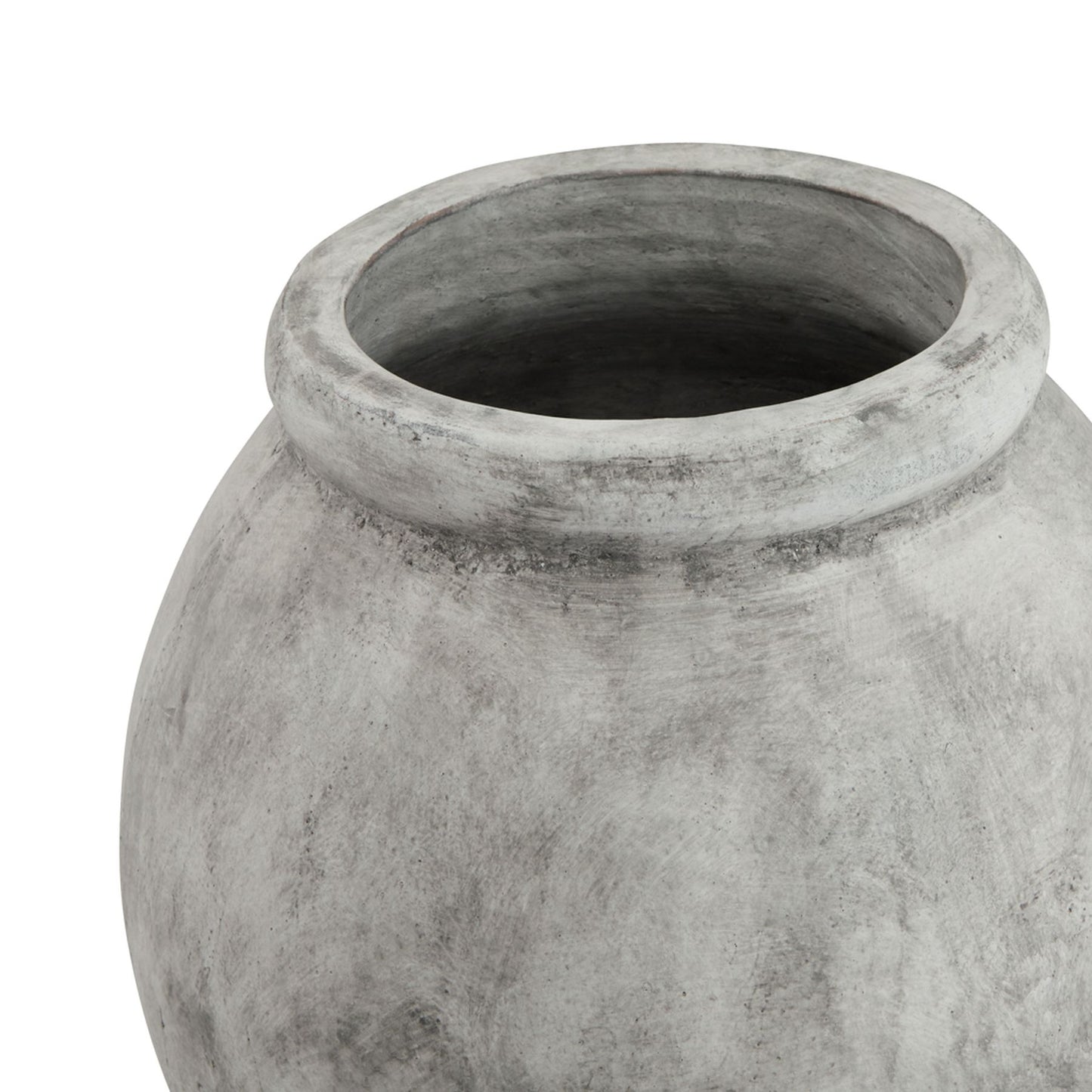 White Stone Jar Shaped Planter - 31cm