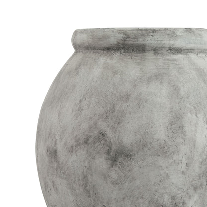 White Stone Jar Shaped Planter - 31cm