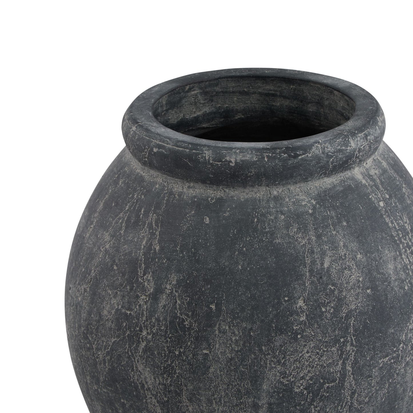 Distressed Grey Ceramic Planter Vase - 31cm