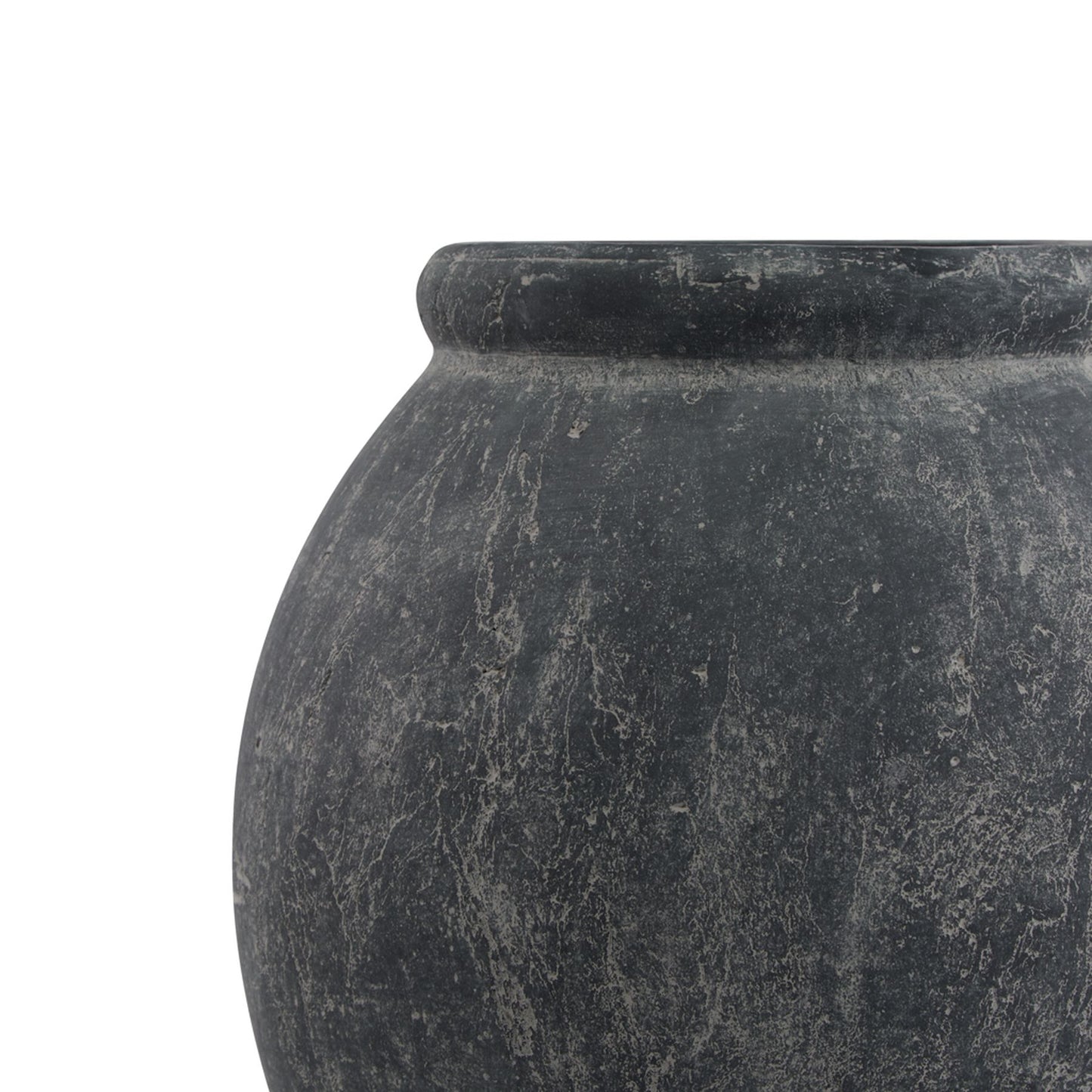 Distressed Grey Ceramic Planter Vase - 31cm