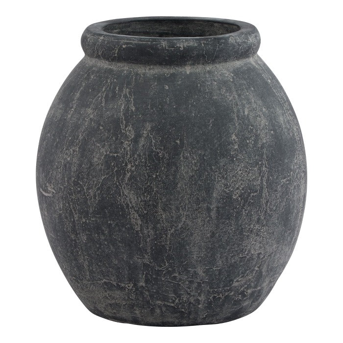 Distressed Grey Ceramic Planter Vase - 31cm