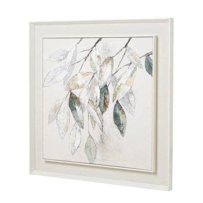 Dolce Mottle Leaf Framed Painting On Canvas - 100cm