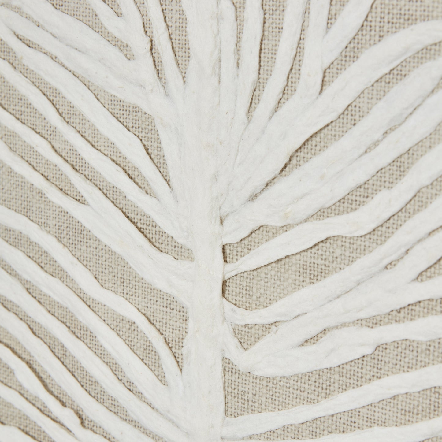 Large Plume White Feather Art Mounted In Beaded Frame - 80cm