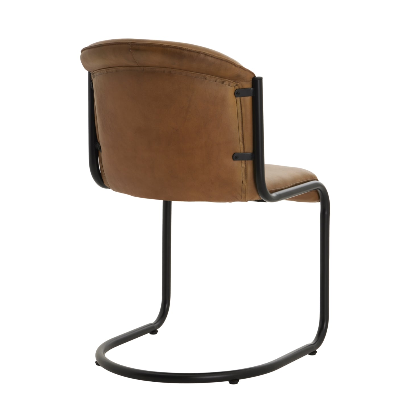 Billy Leather Curved Dining Chair - 85cm