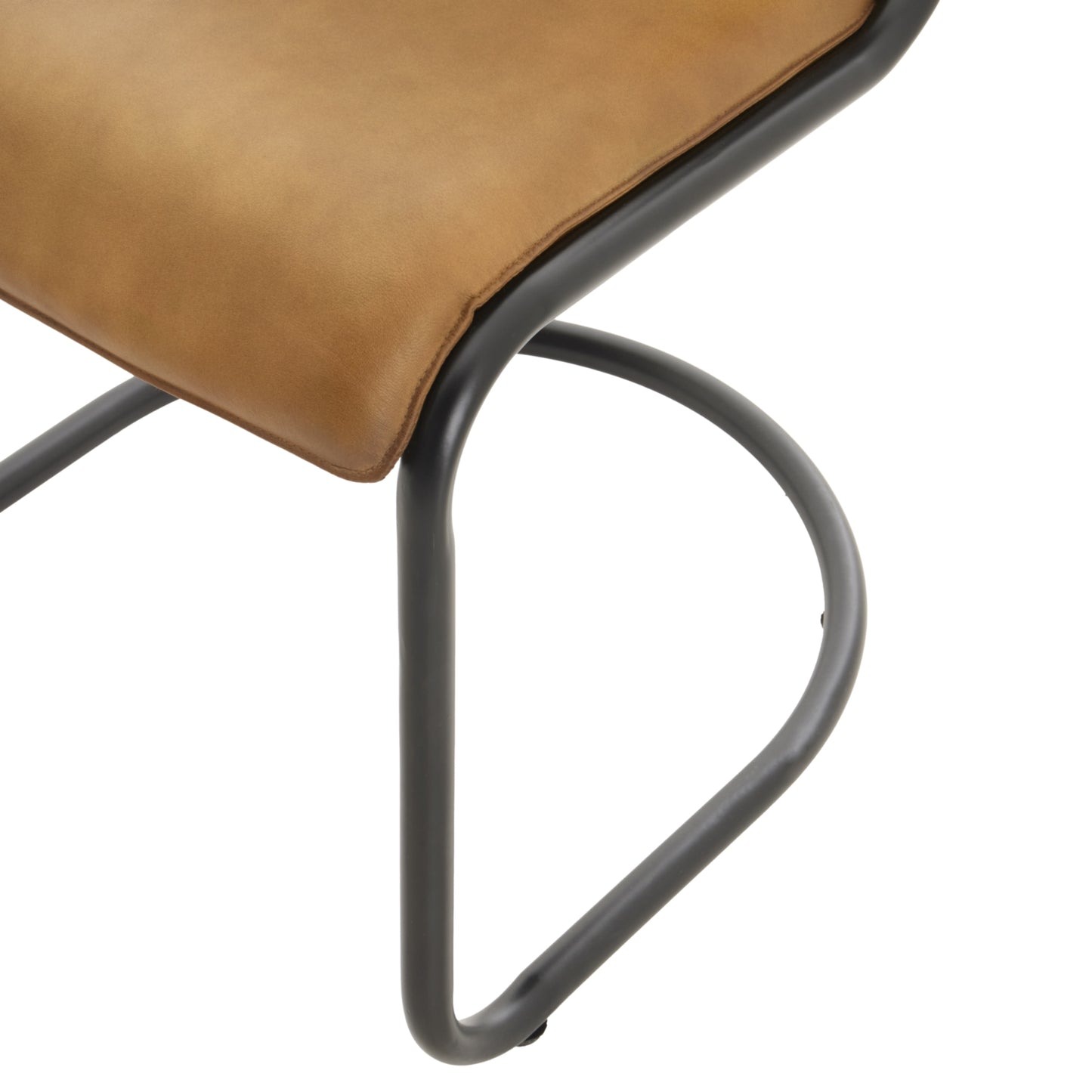 Billy Leather Curved Dining Chair - 85cm