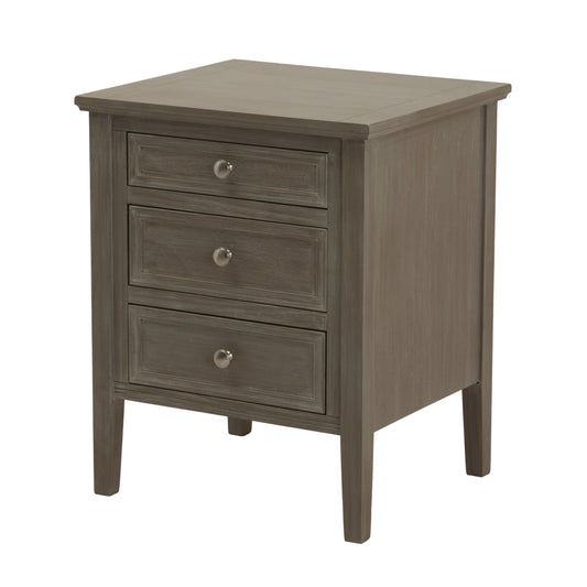 The Serene Collection Three Drawer Bedside Table - 59cm