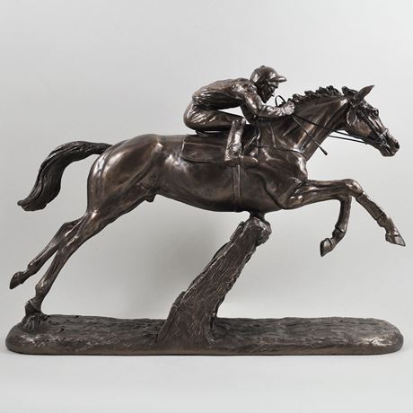The Hurdler, Cost Cast Bronze Sculpture by Harriet Glen - 26cm