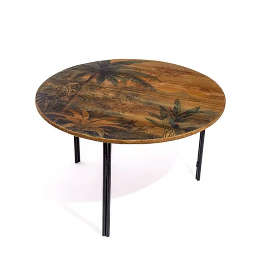 Tropical Landscape Round Coffee Table - 80cm