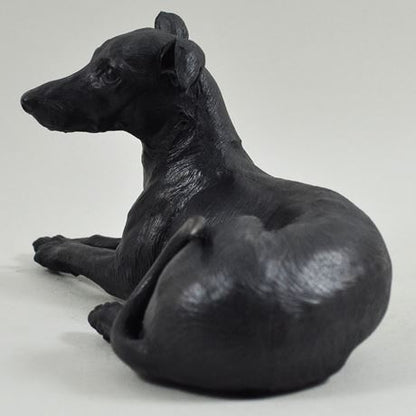 Laying Greyhound, Bronze Effect Sculpture - 21cm