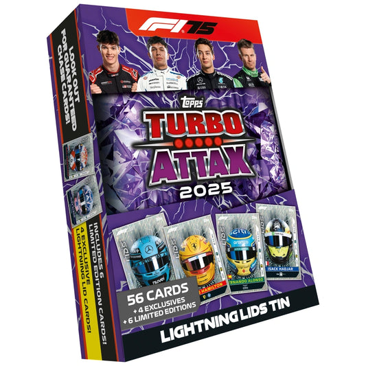 Turbo Attax 2025 Mega Tin Lightning Lids - F1 Turbo Attax