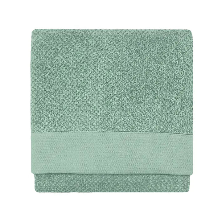 Textured Weave Bath Sheet Smoke Green - 100% Cotton