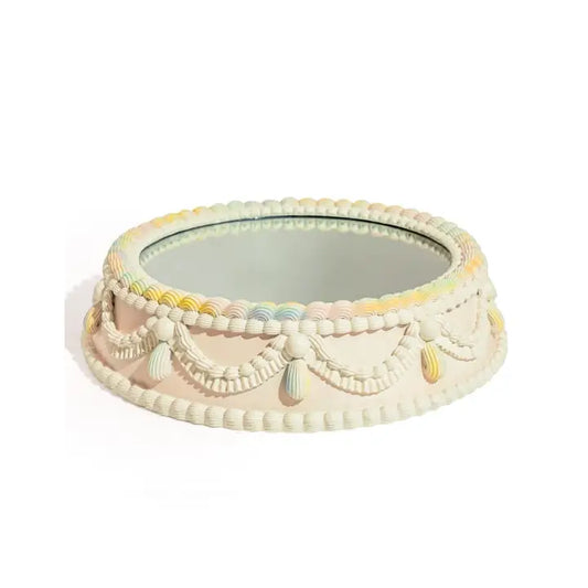Decorative Piped Iced Cake Wall Mirror - 55cm