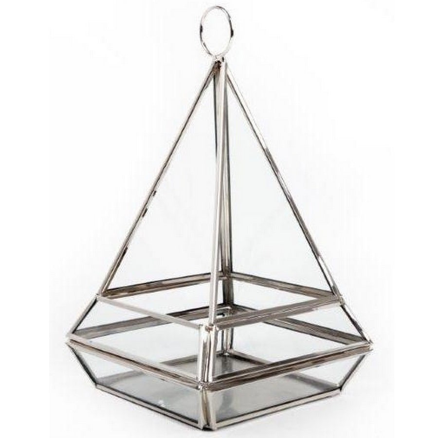 Metal Pyramid Tealight Candle Holder - 24cm