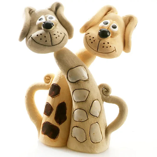 Magical Dog Pair Decorative Figurine - 5cm